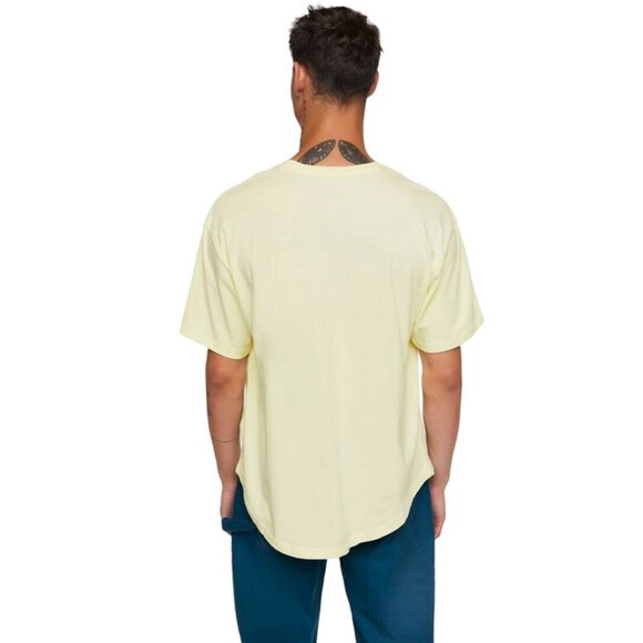 NWT FOREVER 21 Solid Light Yellow T-shirt Men's L Crew Neck Tee Short Sleeve NEW - Picture 4 of 6
